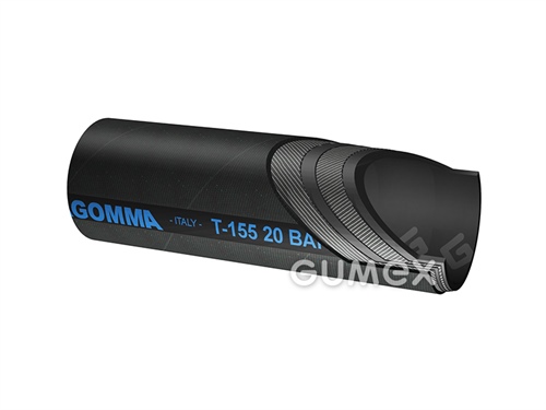 Tlaková hadica na vzduch T155 AA, 25/35mm, 20bar, SBR-NBR/SBR, -30°C/+80°C, čierna